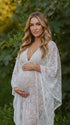 White Lace Pregnancy Photoshoot Gown, Maternity Dress for Baby Shower, Maternity Photoshoot, Pregnancy Announcement, Bridal Shower, Formal Events | Bumplook