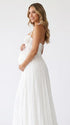 White Maternity Gown, Lace Up Corset Pregnancy Dress for Baby Shower, Maternity Photoshoot, Pregnancy Announcement, Bridal Shower, Wedding Events, Formal Events | Bumplook
