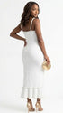 White Pearl Bodycon Maternity Midi Dress, Elegant Pregnancy Dress for Baby Shower, Maternity Photoshoot, Gender Reveal, Bridal Shower, Wedding Guest, Formal Events | Bumplook