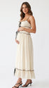 White Maternity Maxi Dress for Golden Hour Photoshoot | Bumplook