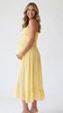 Yellow Summer Pregnancy Dress for Outdoor Maternity Photos | Bumplook
