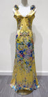 Yellow Floral Maternity Maxi Dress for Baby Shower and Maternity 