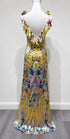Yellow Floral Maternity Maxi Dress for Baby Shower and Maternity 