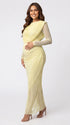 Pale Yellow Maternity Photoshoot Dress, Ruched Pregnancy Dress for Baby Shower, Gender Reveal, Pregnancy Announcement, Formal Events | Bumplook