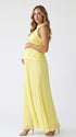 Yellow Floral Maternity Maxi Dress for Garden Party and Bridal Shower | Bumplook